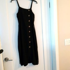 Amenah Button Down Black Dress Size S
